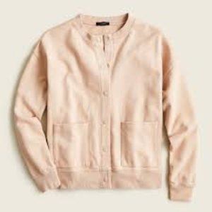 NWT J. Crew University terry snap-front cardigan sweater Size EXTRA Small